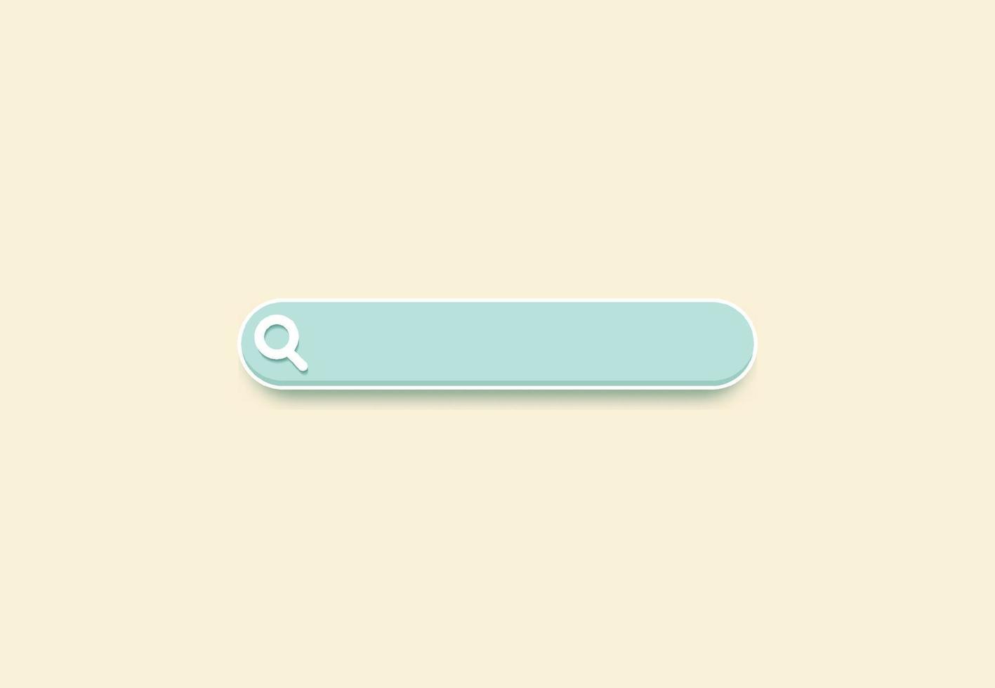 3D Blank search engine bar. Minimal Design. Vector illustration