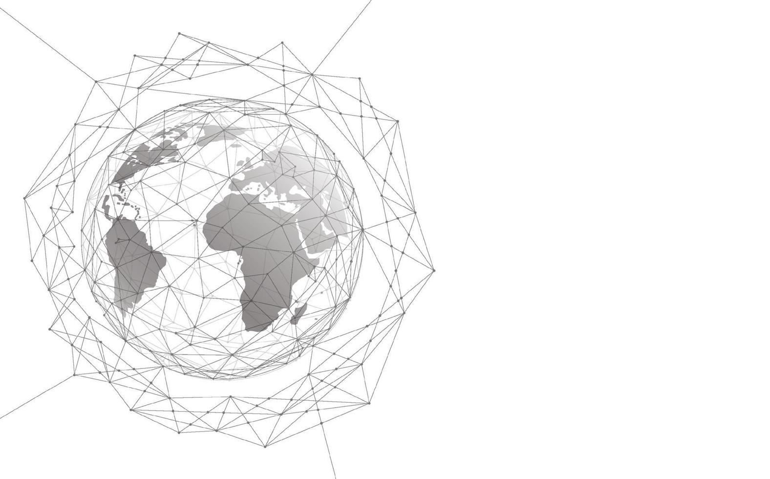 Global network connection. World map point and line composition concept of global business. Vector Illustration