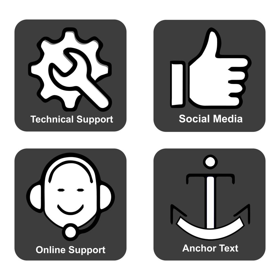 Icon Support Information User Button Sign Technology vector