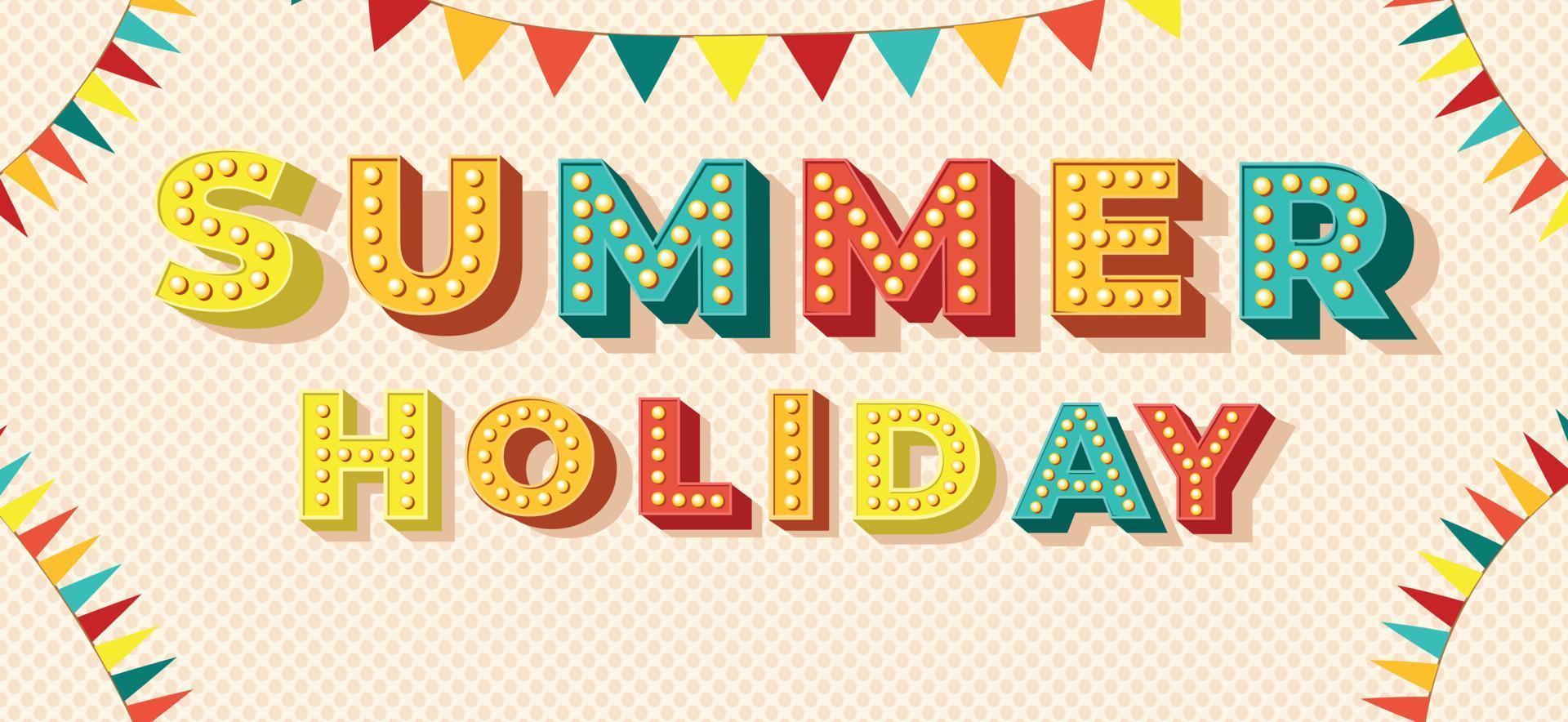 vibraciones de vacaciones de verano. diseño de carteles de banner de diseño de texto de vacaciones de verano. vector