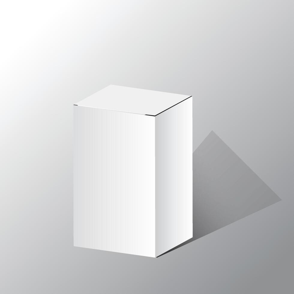 maqueta de cajas de cartón en blanco blanco. vector