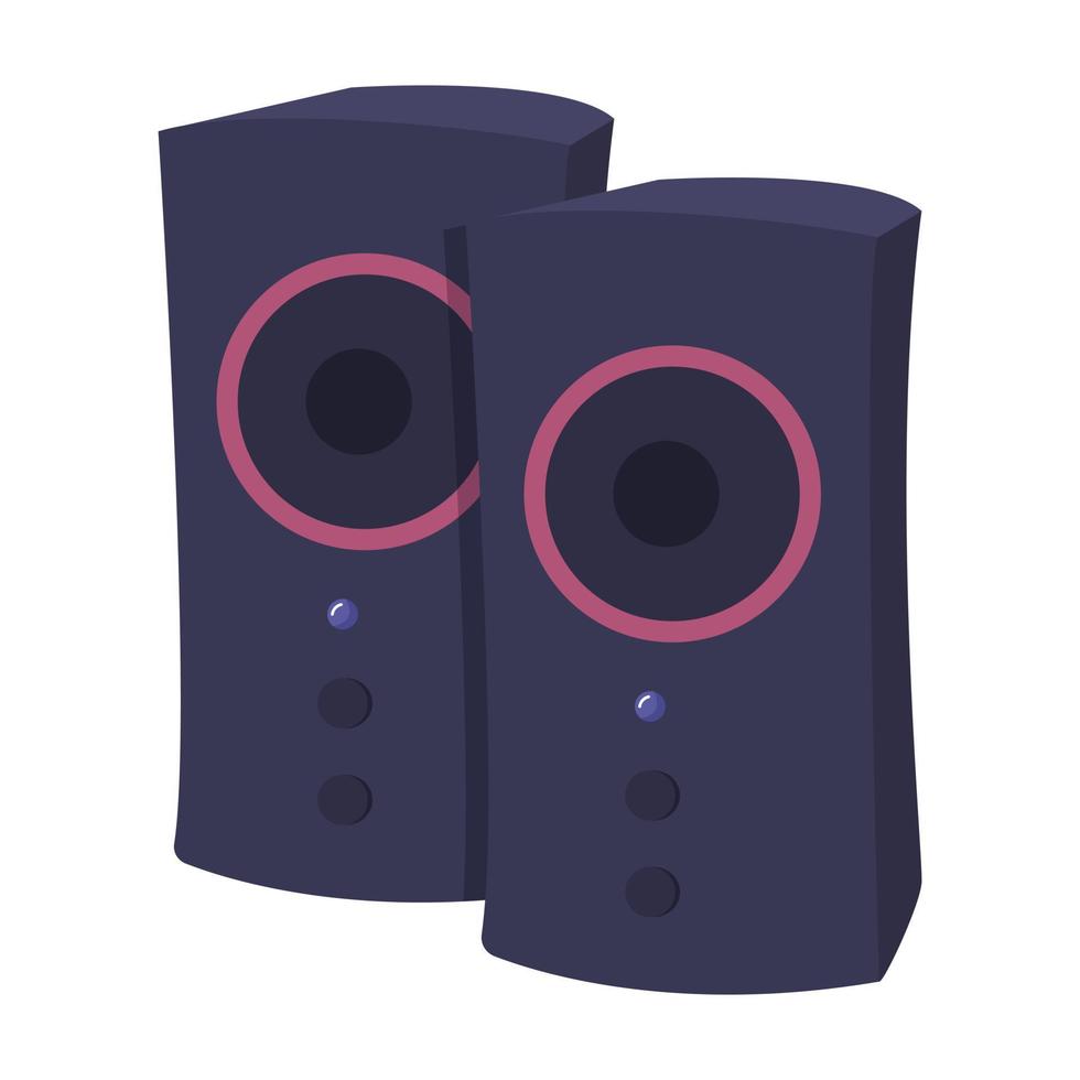 altavoces acústicos con bajo. vector