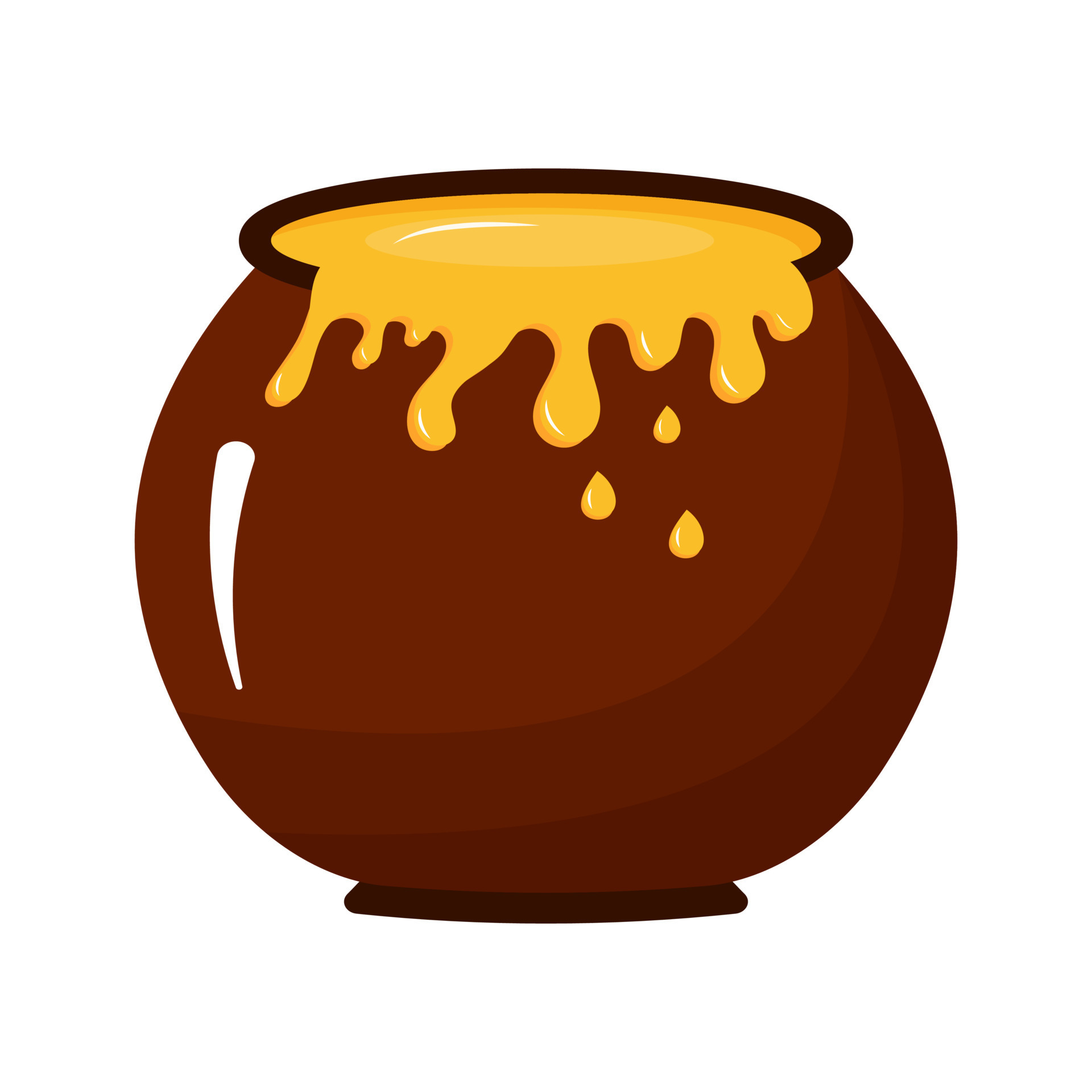 Cartoon honey pot. Delicious dessert ingredient, tasty organic food, healthy product. 8172399