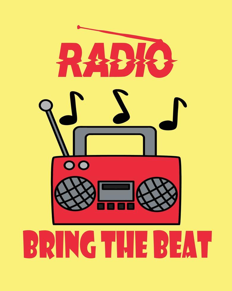 Radio Bring the beat vector