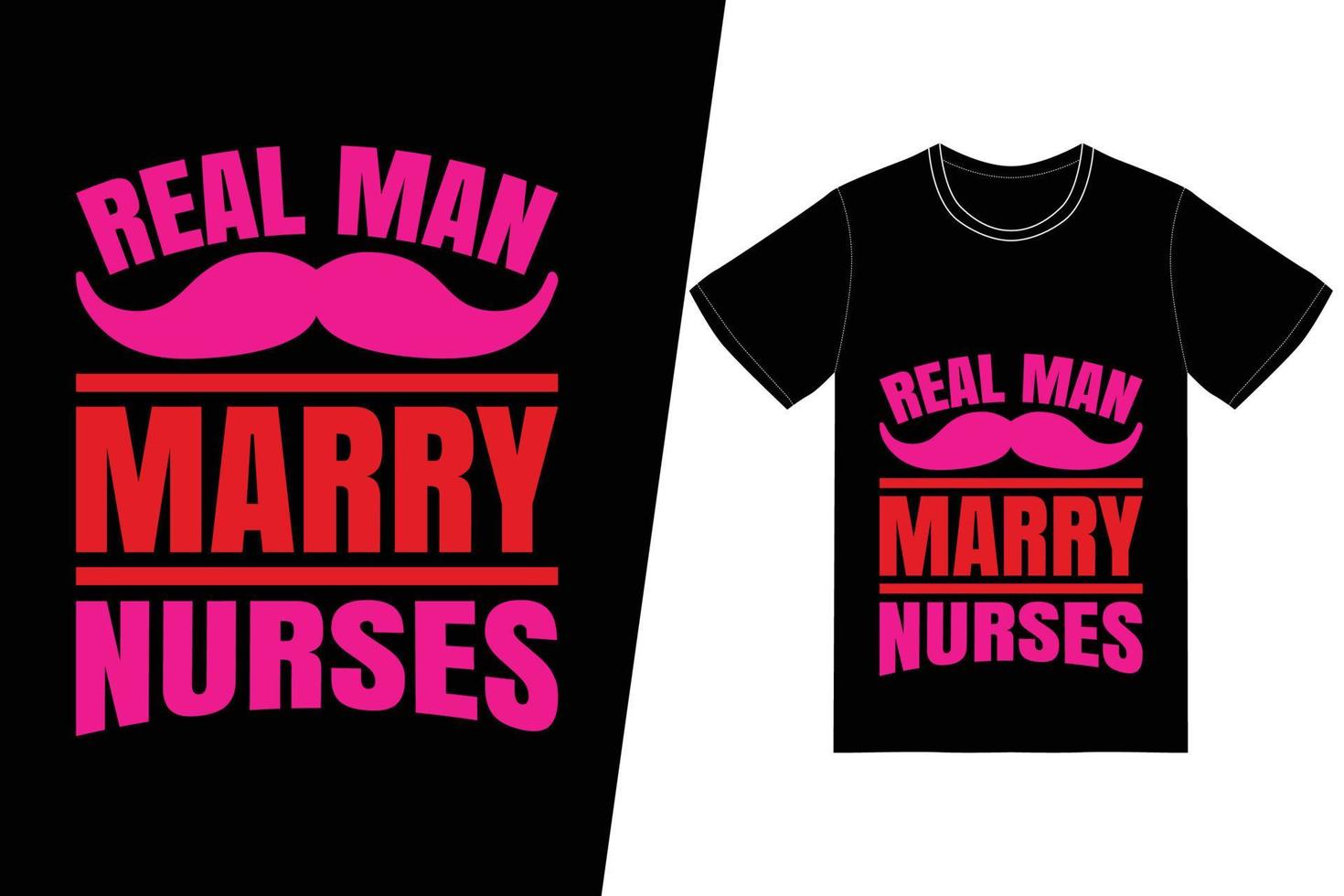 hombre real casarse con enfermeras diseño del día de la enfermera. vector de diseño de camiseta de enfermera. para la impresión de camisetas y otros usos.