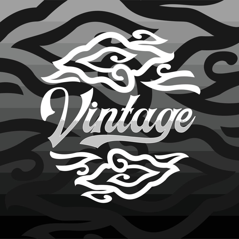 vintage initials style vector