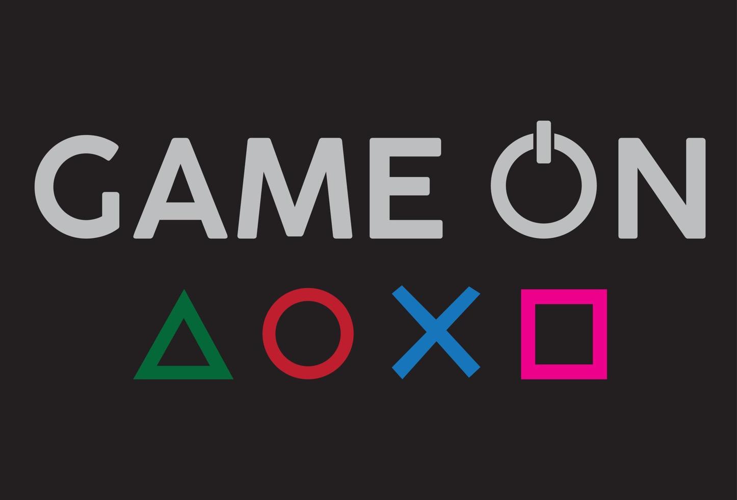 Game on design vector