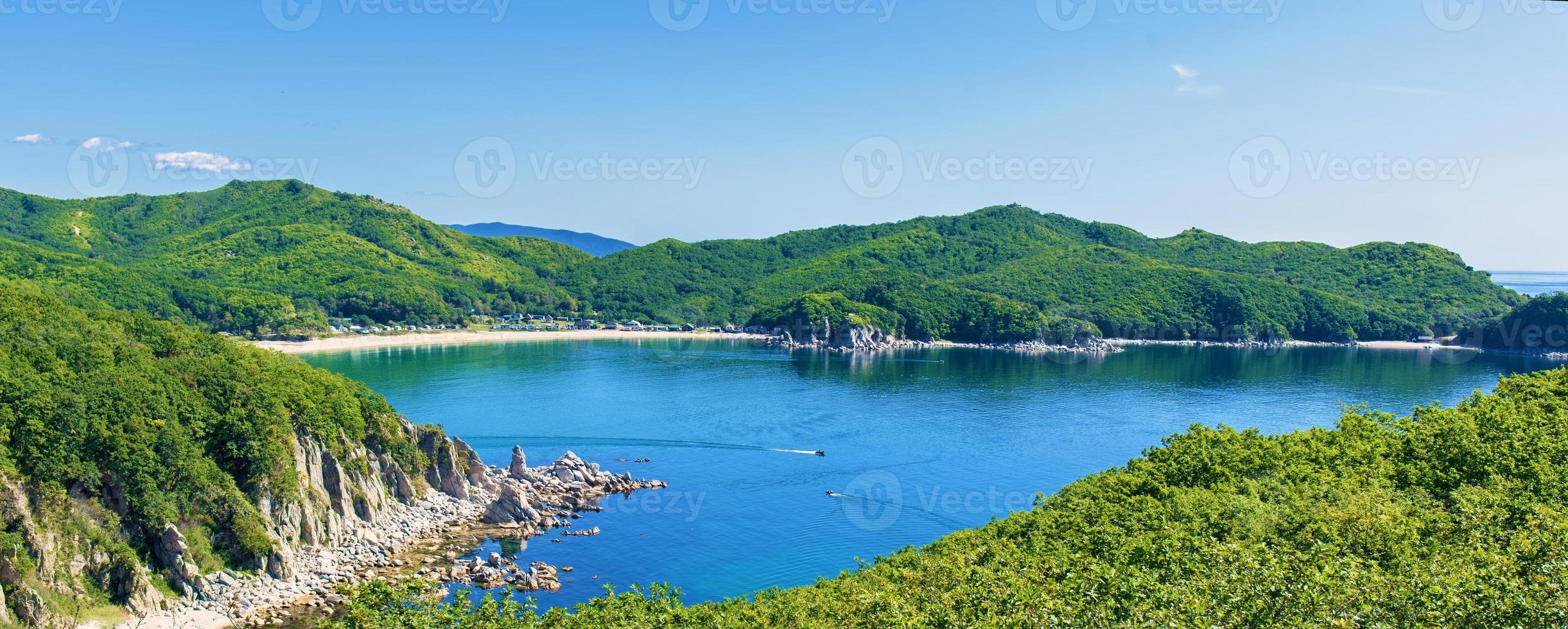 bay and mountains photo