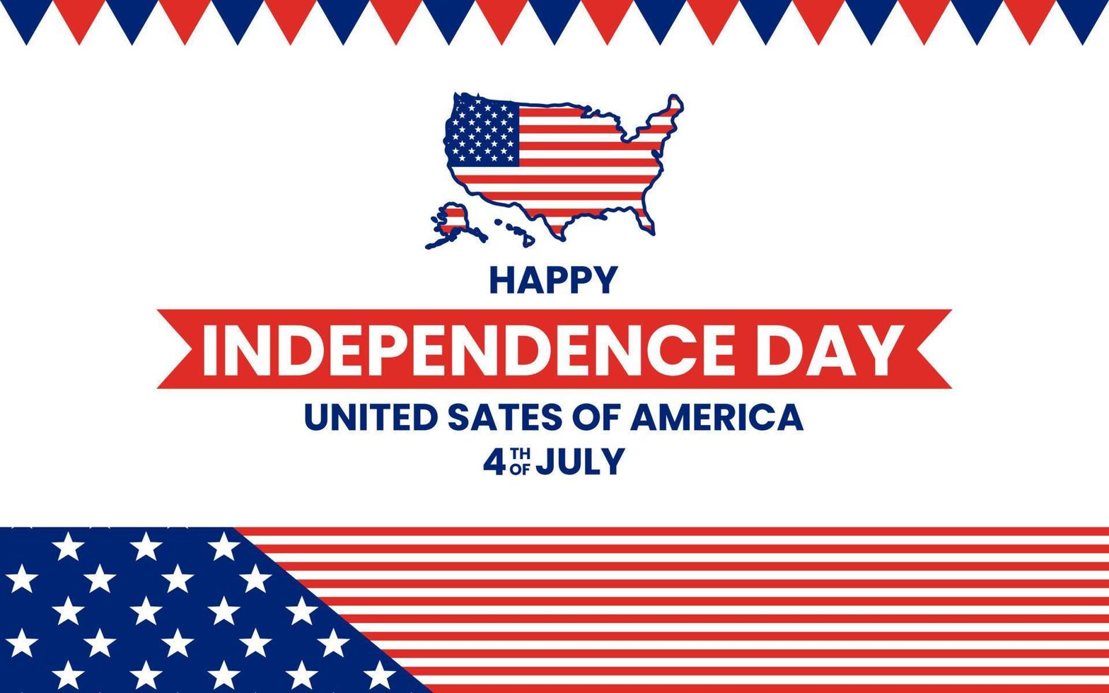 American Happy Independence Day. Suitable for greeting card, banner and poster. vector