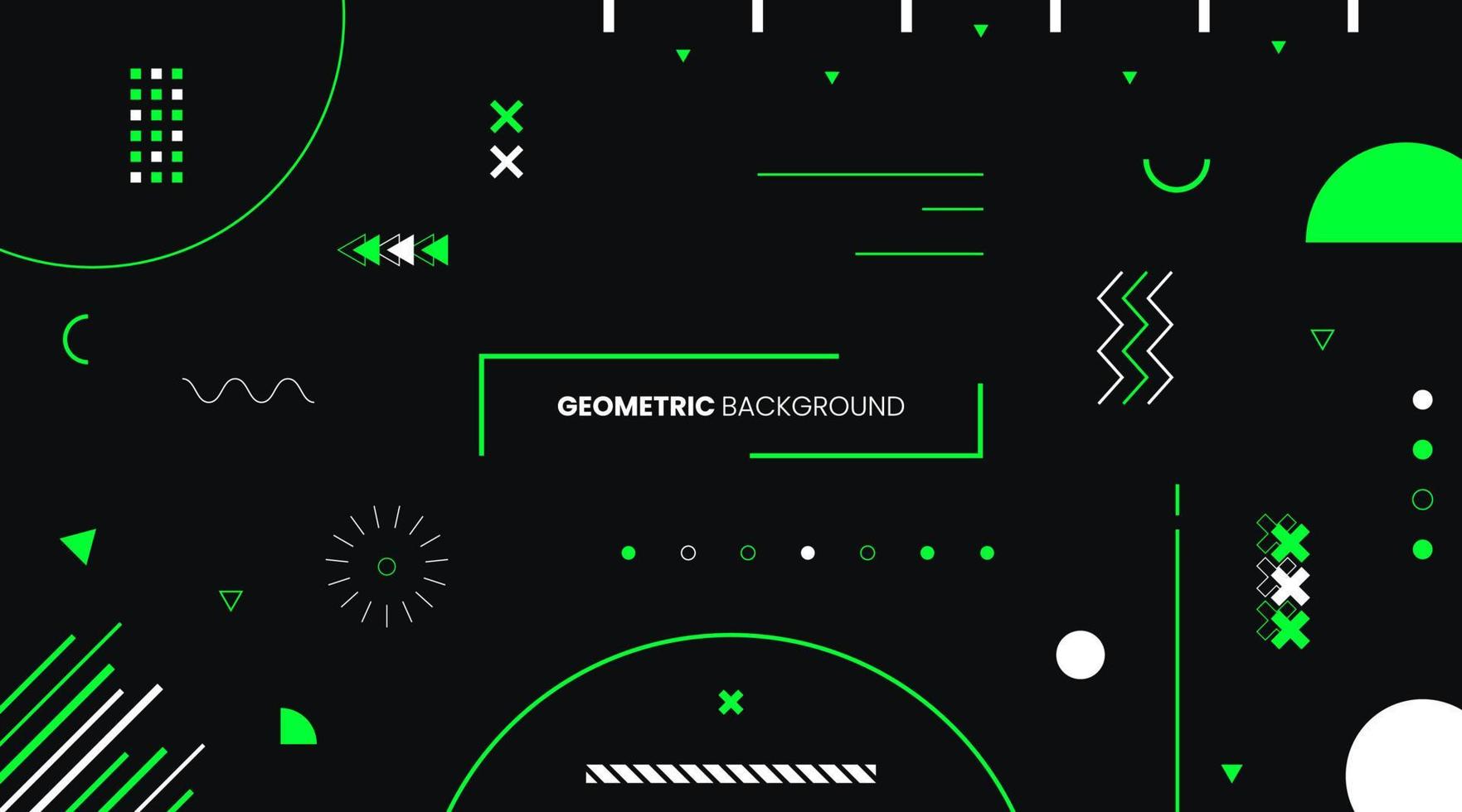 Abstract Flat Geometric Background vector