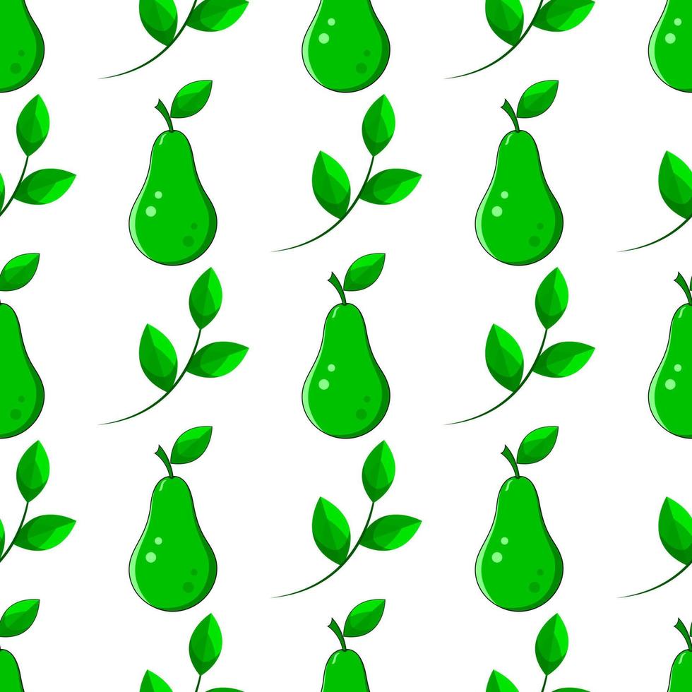 Seamless pattern of avocado fresh fruit 1 vector