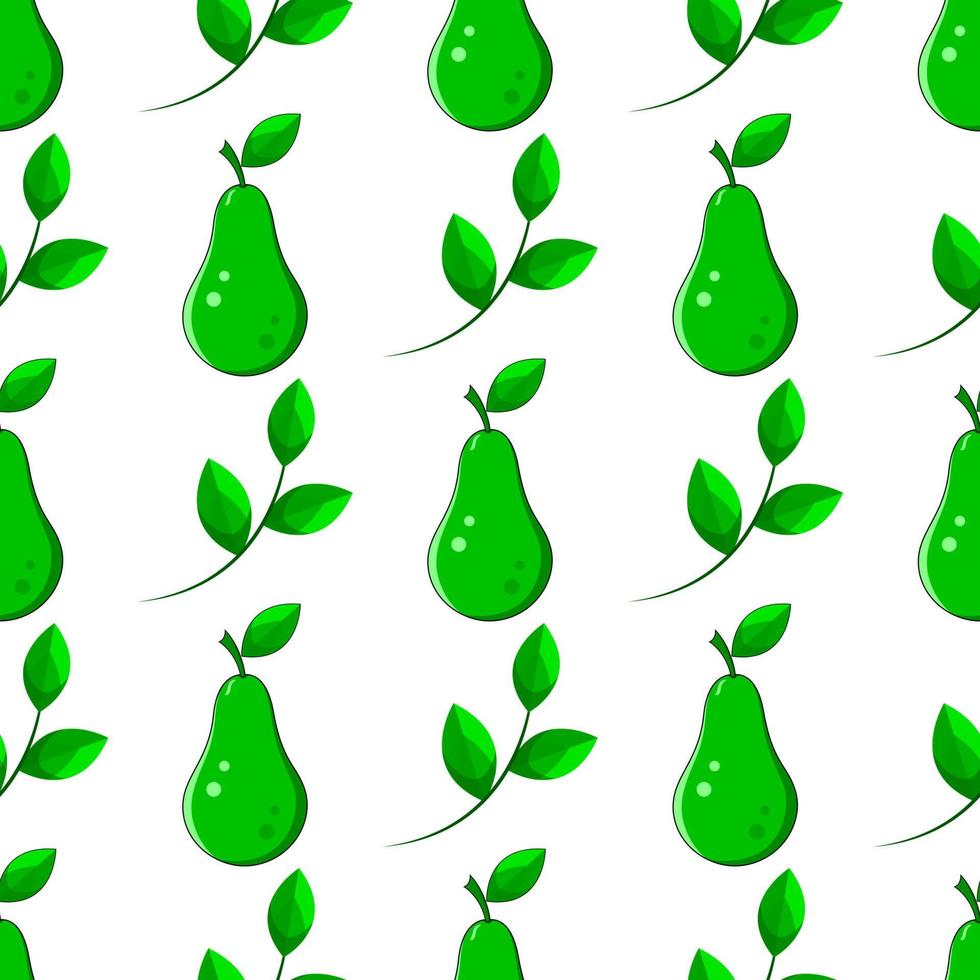 Seamless pattern of avocado fresh fruit 1 vector