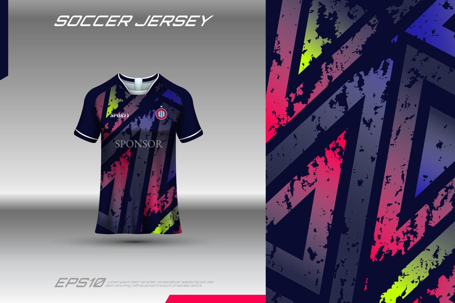 camiseta deportiva y plantilla de camiseta maqueta de vector de diseño de camiseta deportiva. diseño deportivo para fútbol, carreras, camisetas de juego. vector.