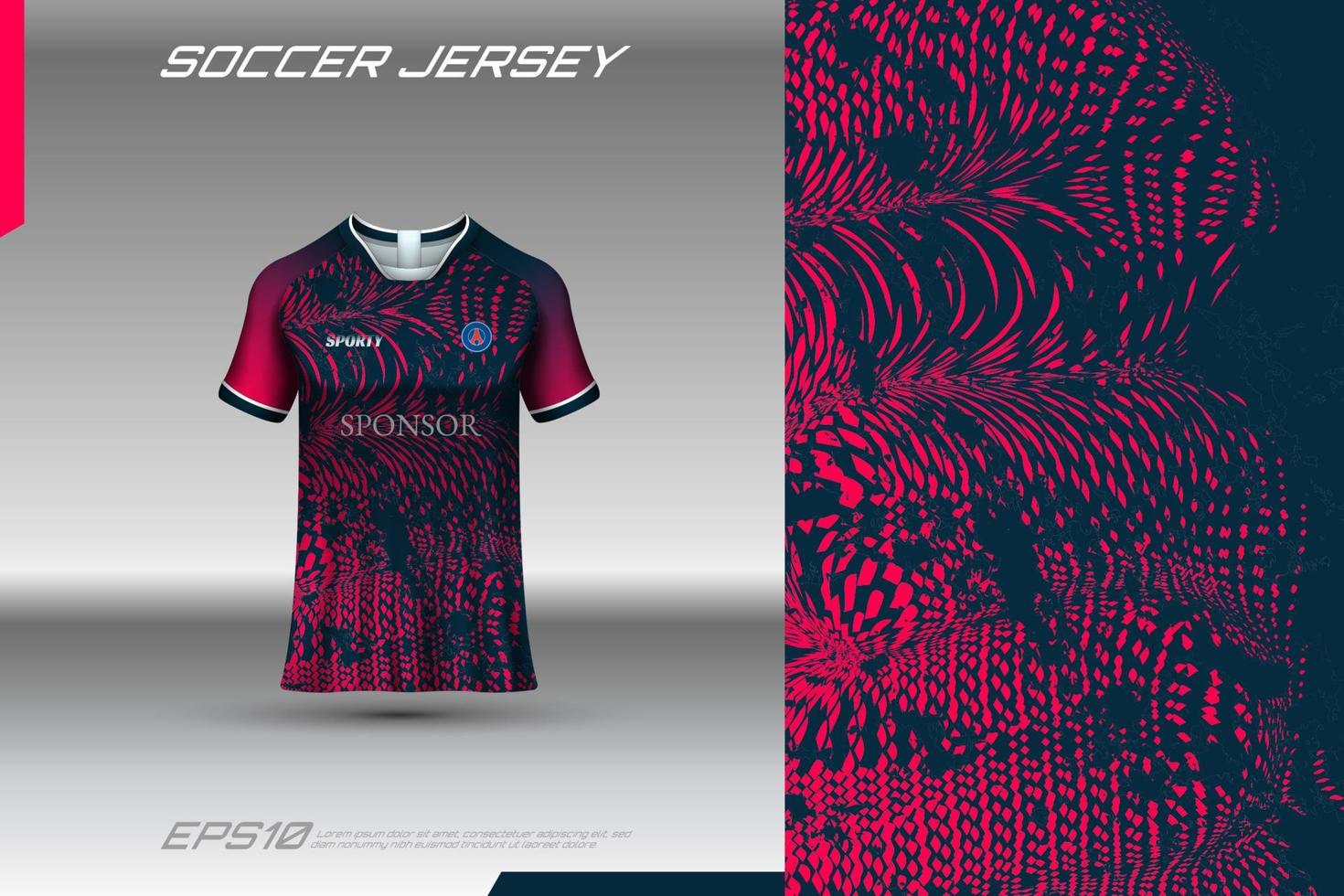 Abstract grunge black and pink concept vector jersey pattern