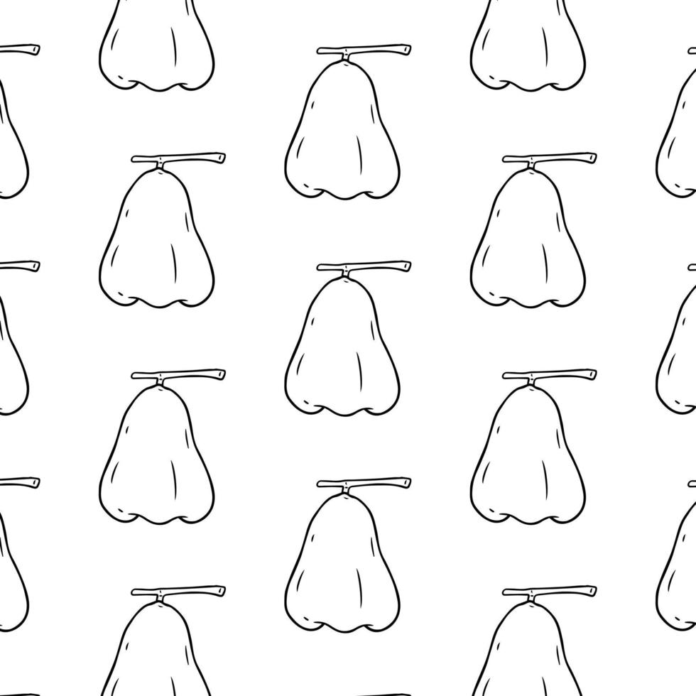 Hand drawn vector illustration of rose apple pattern. Wallpaper for textile, fabric, wrapping paper.
