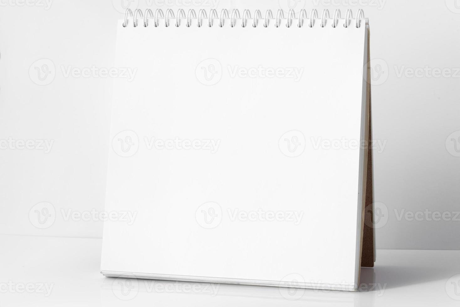 notebook on white background photo