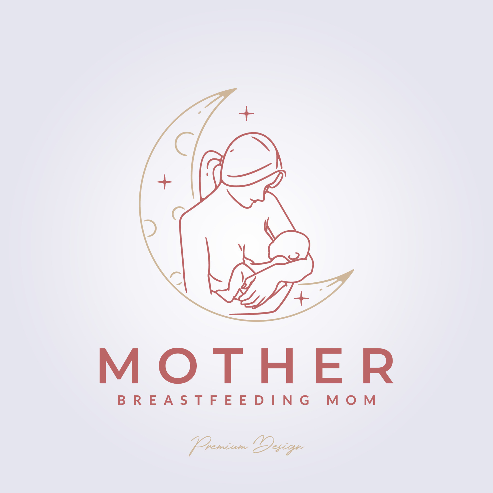 mom breastfeeding, mother and baby logo vector illustration design