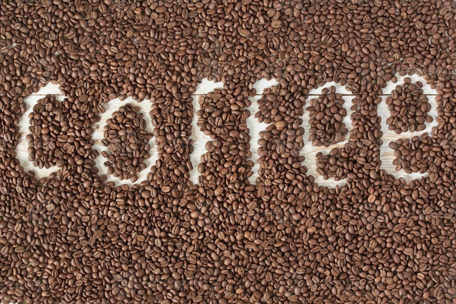 top view of coffee beans photo