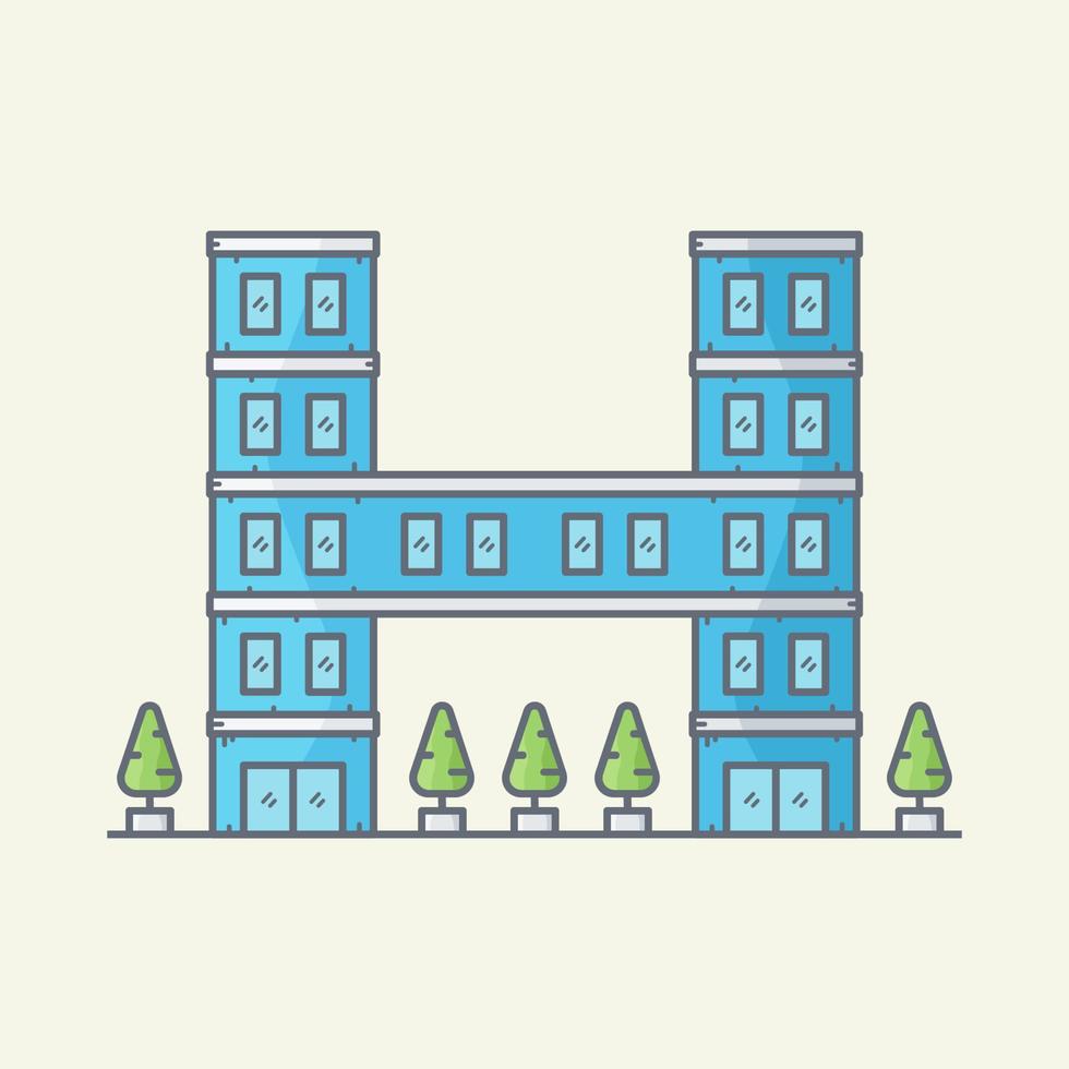 Office building vector illustration