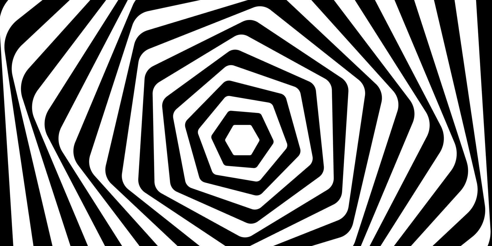 Illusion of vortex movement. Abstract op art design. Vector art.