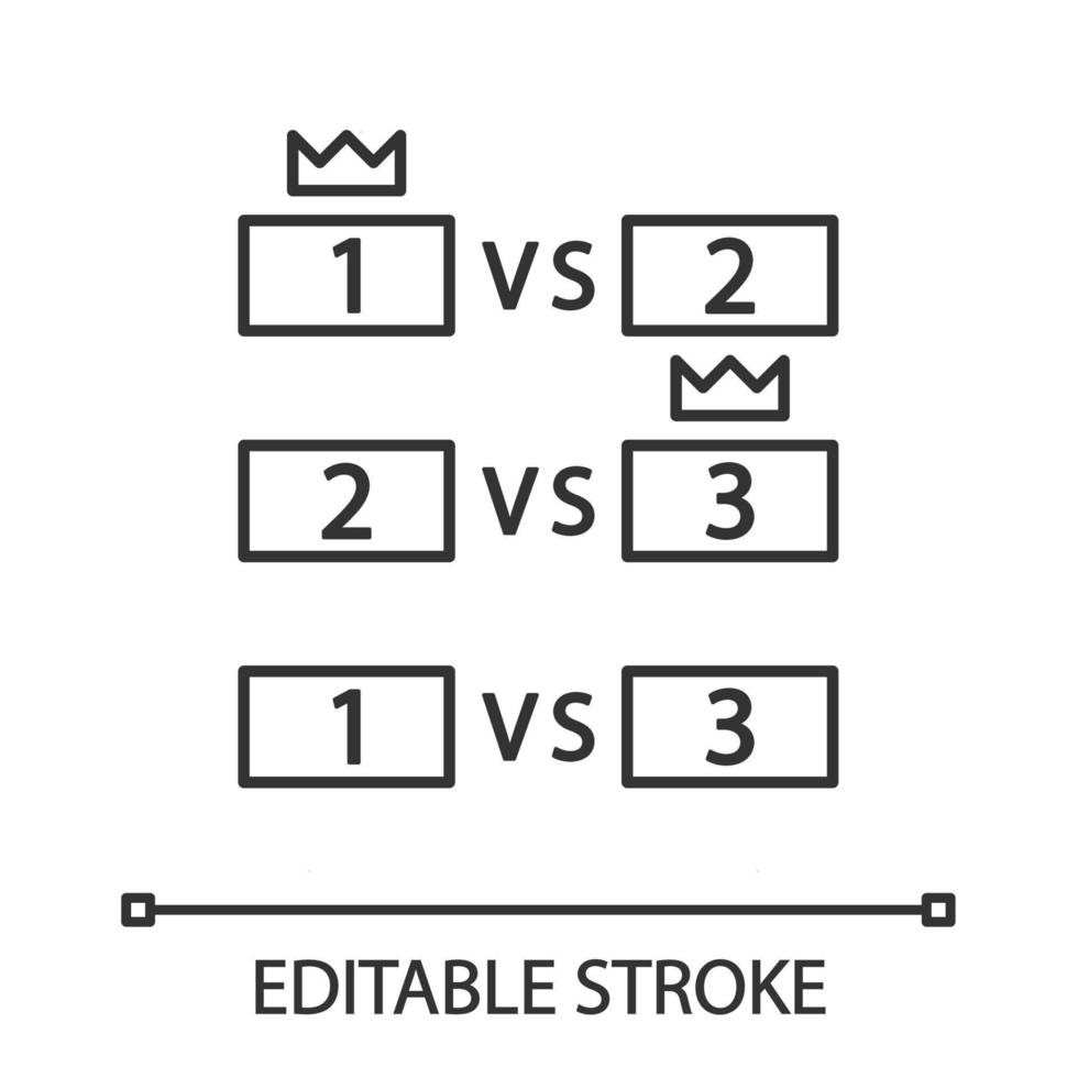 Esports tournament linear icon. Team playing game. Cyber competitions. Video game championship. Thin line illustration. Contour symbol. Vector isolated outline drawing. Editable stroke