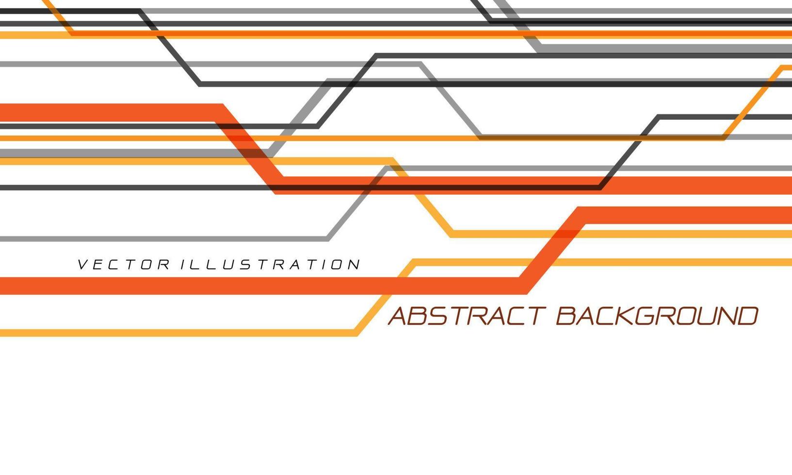 Abstract orange yellow grey circuit cyber line on white deign modern creative futuristic technology vector