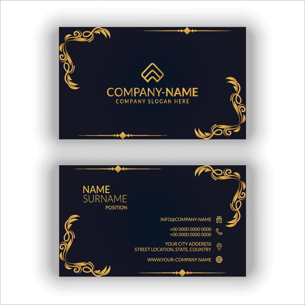 Modern Luxurious Business Card vector