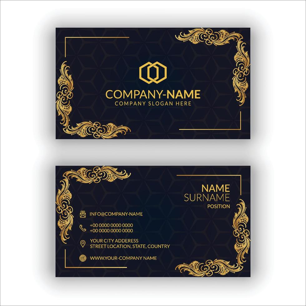Modern Luxurious Business Card vector