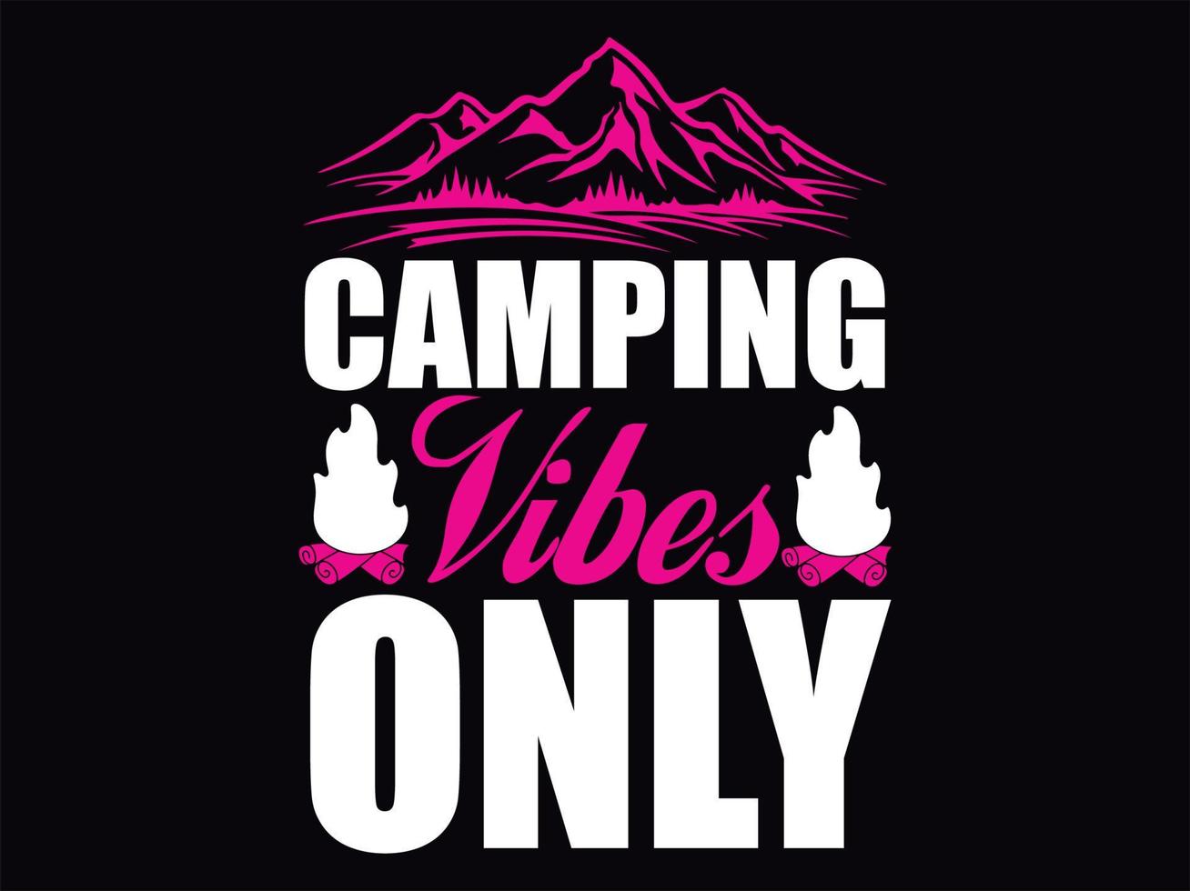 archivo de diseño de camiseta de camping vector