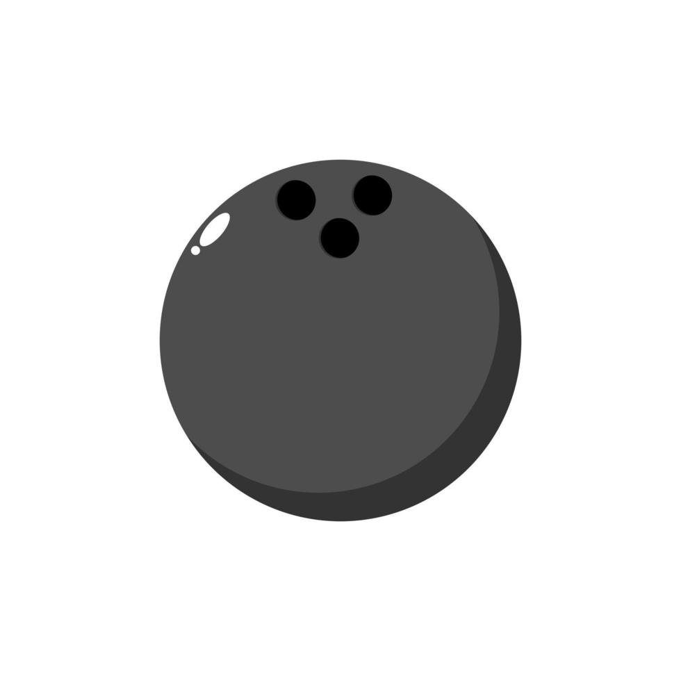 Bowling ball vector icon.