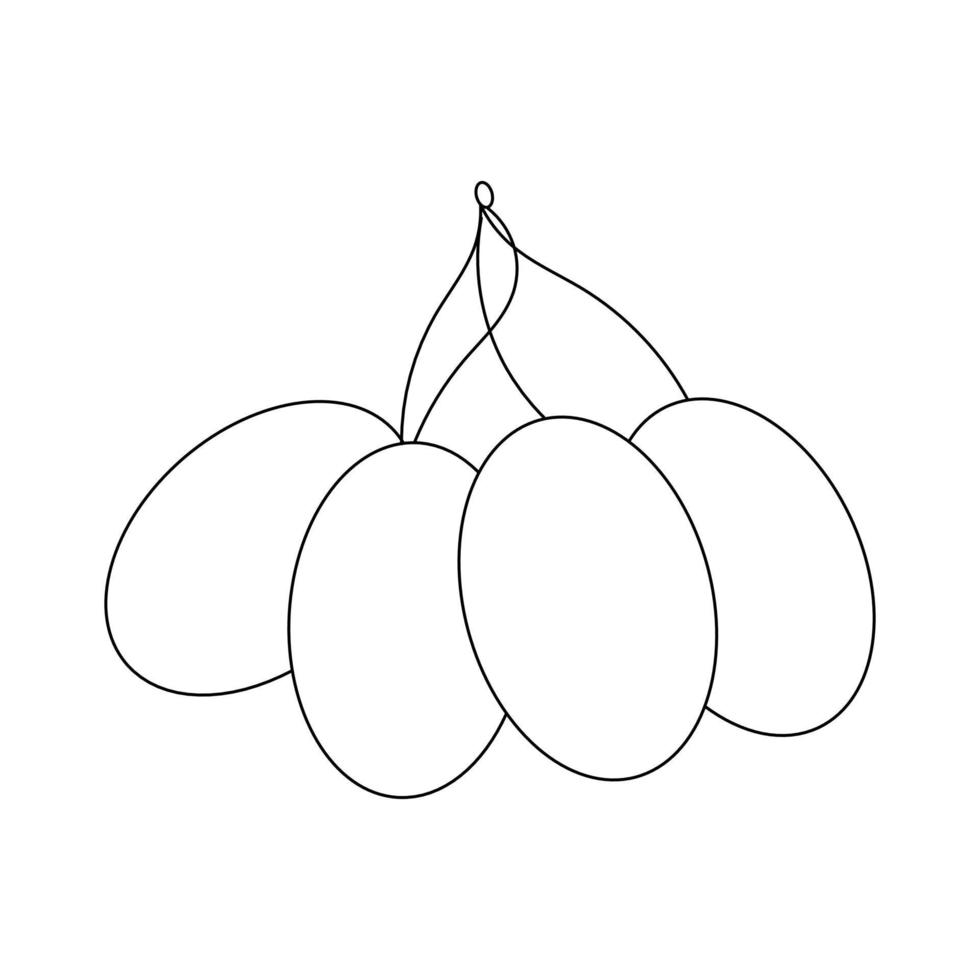 Berries vector icon or line art.