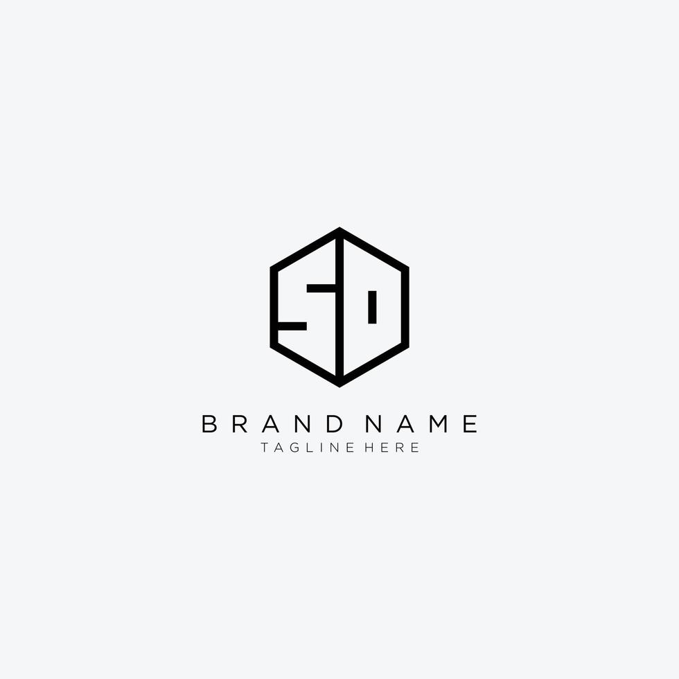 Initial letter SD hexagon logo, monogram line art style design template. vector