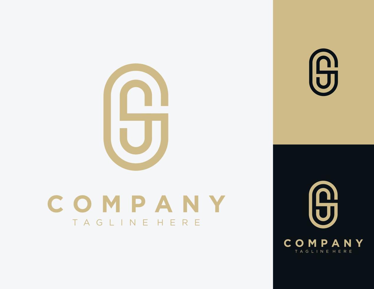 Initial letter GS logo design template. vector