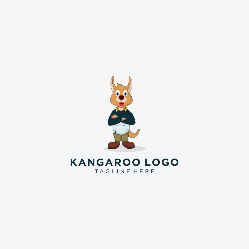 kangaroo animal logo design university of australia. vector