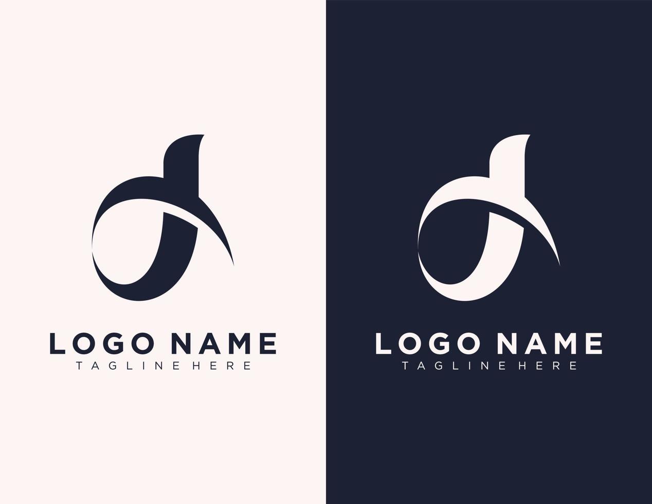 JD monogram logo. Letter j and letter d intertwined. Lettering sign isolated on light background. Elegant, luxury style. vector