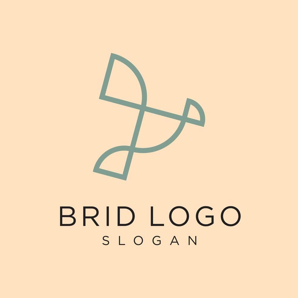 bird logo design line art style. vector