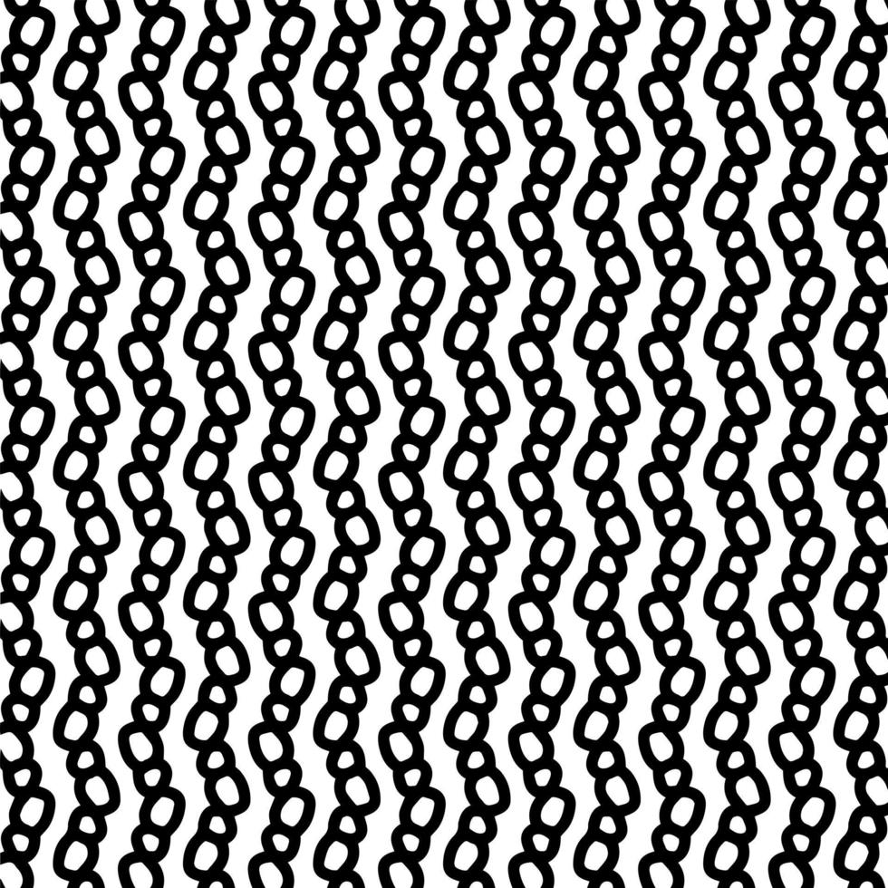 Black and white seamless pattern imitating chains and chain mail vector