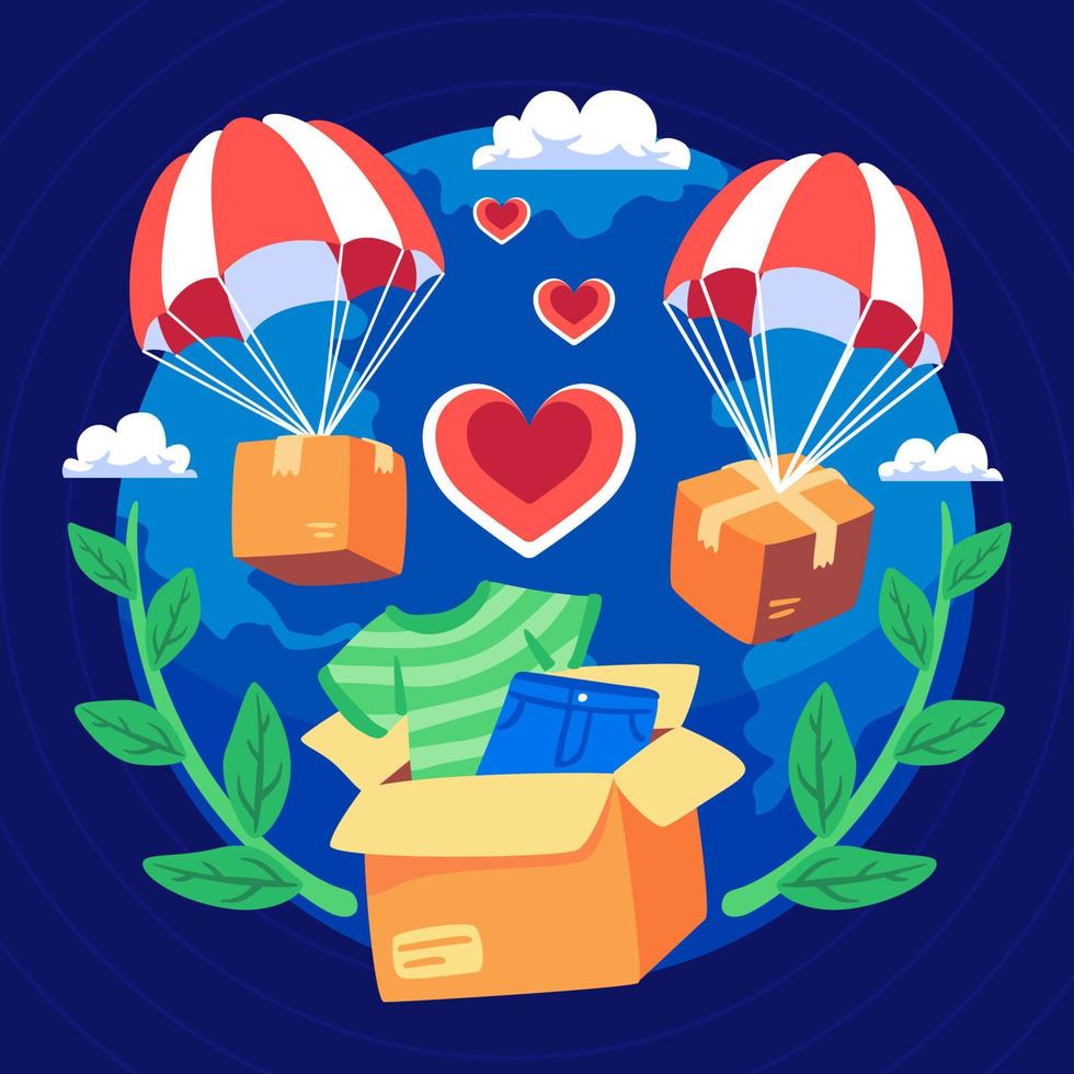 World Humanitarian Day Concept vector