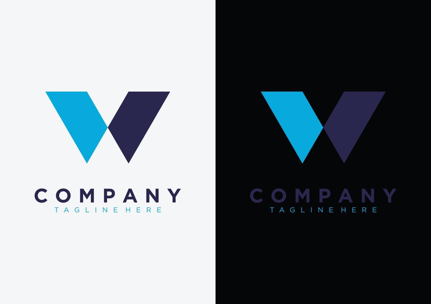 Letter W logo design vector template.