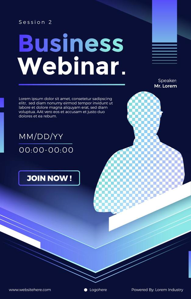 Business Webinar Poster vector