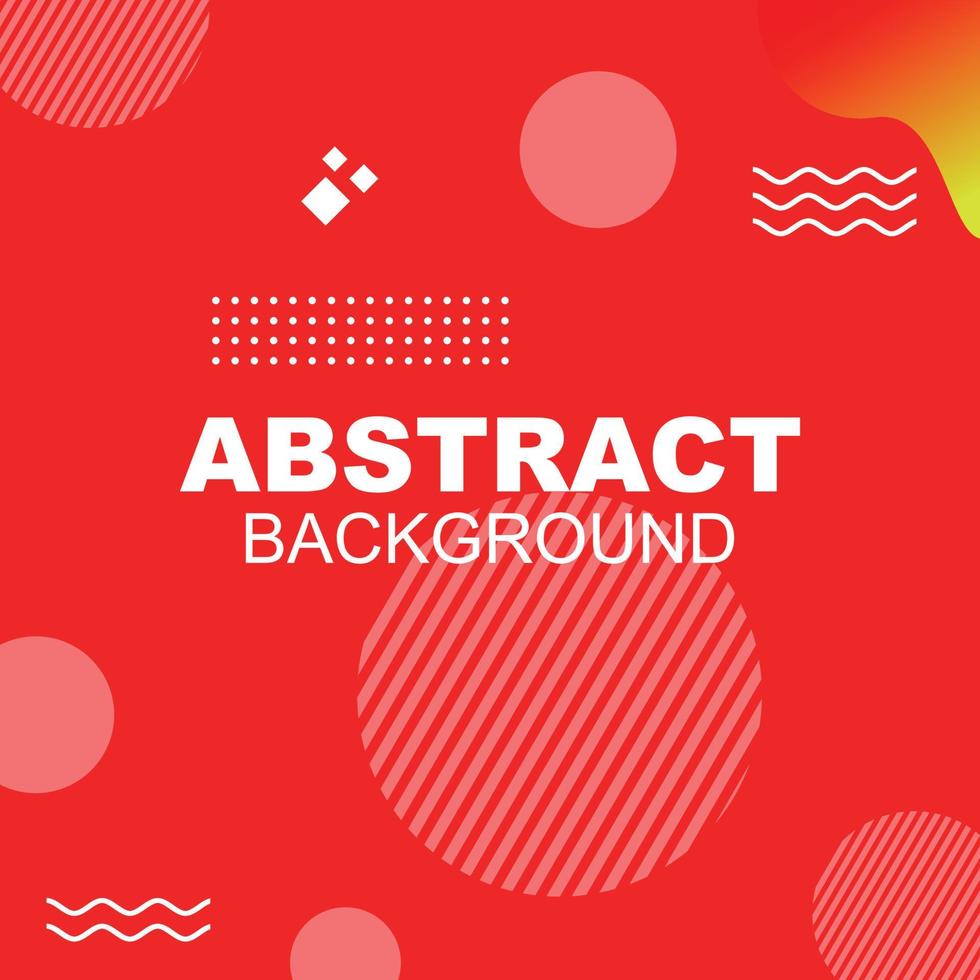 Abstract background vector in red color and yellow with dots and strips