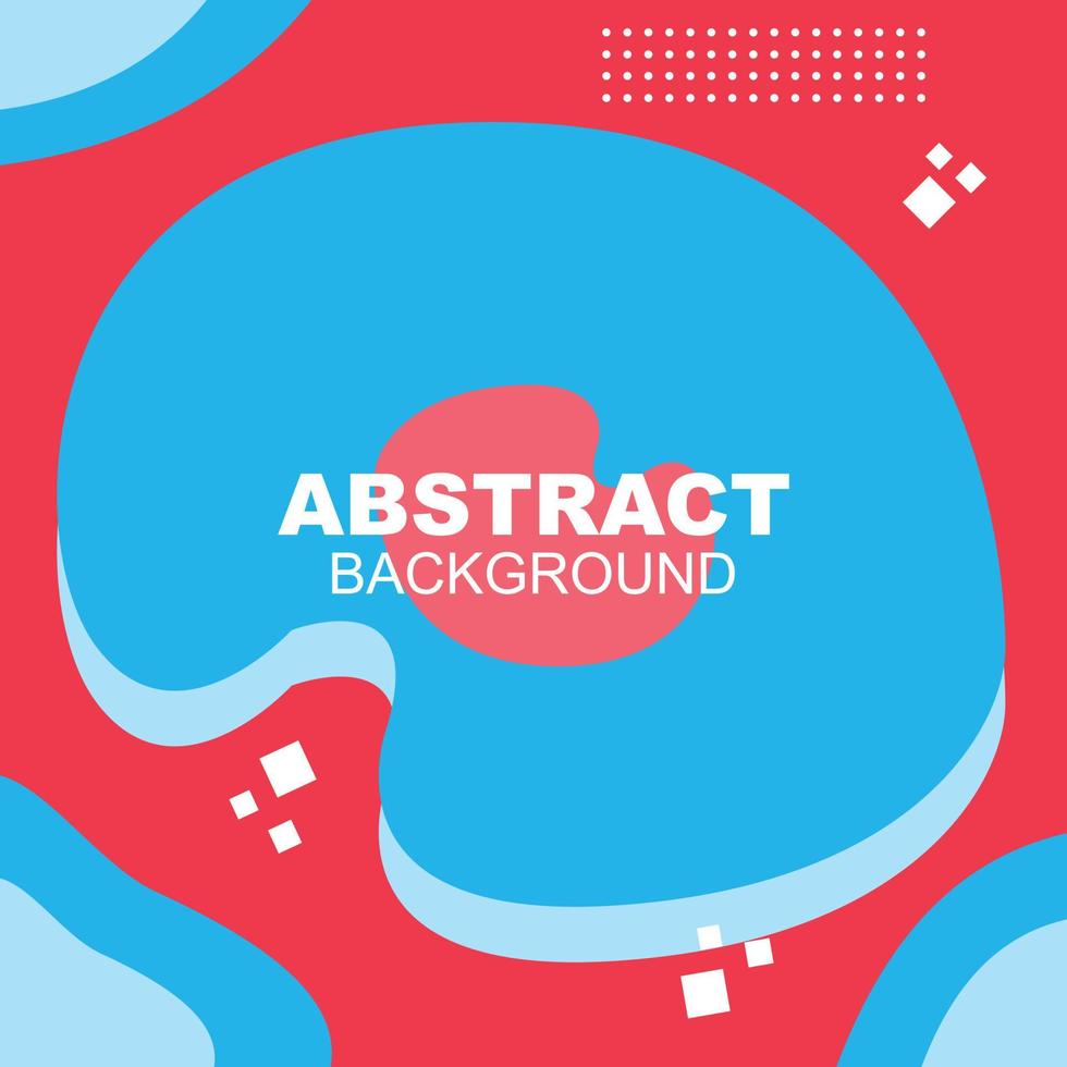Abstract geometric background vector in red color and blue with dots