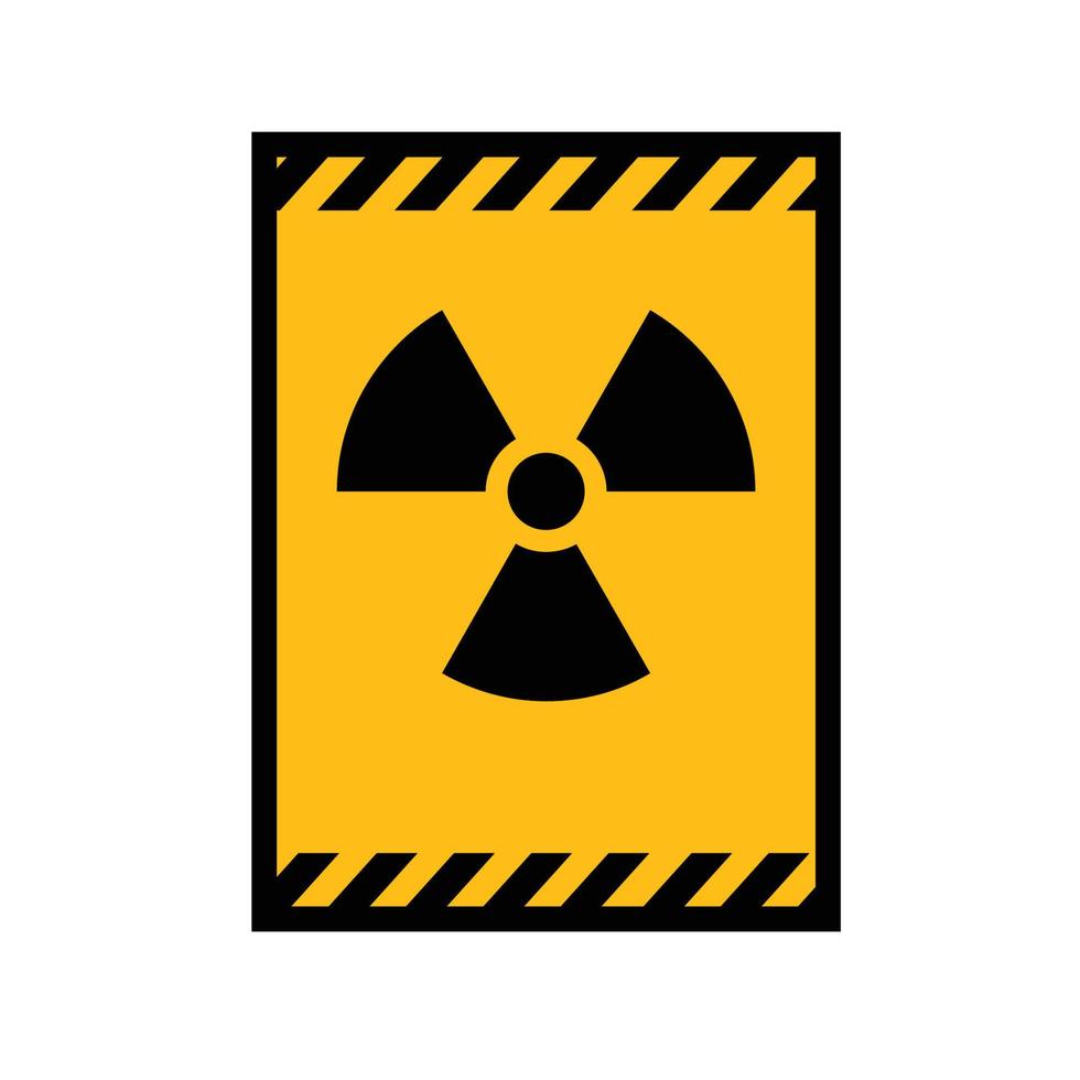 vector symbols and signs of nuclear, danger, hazard.