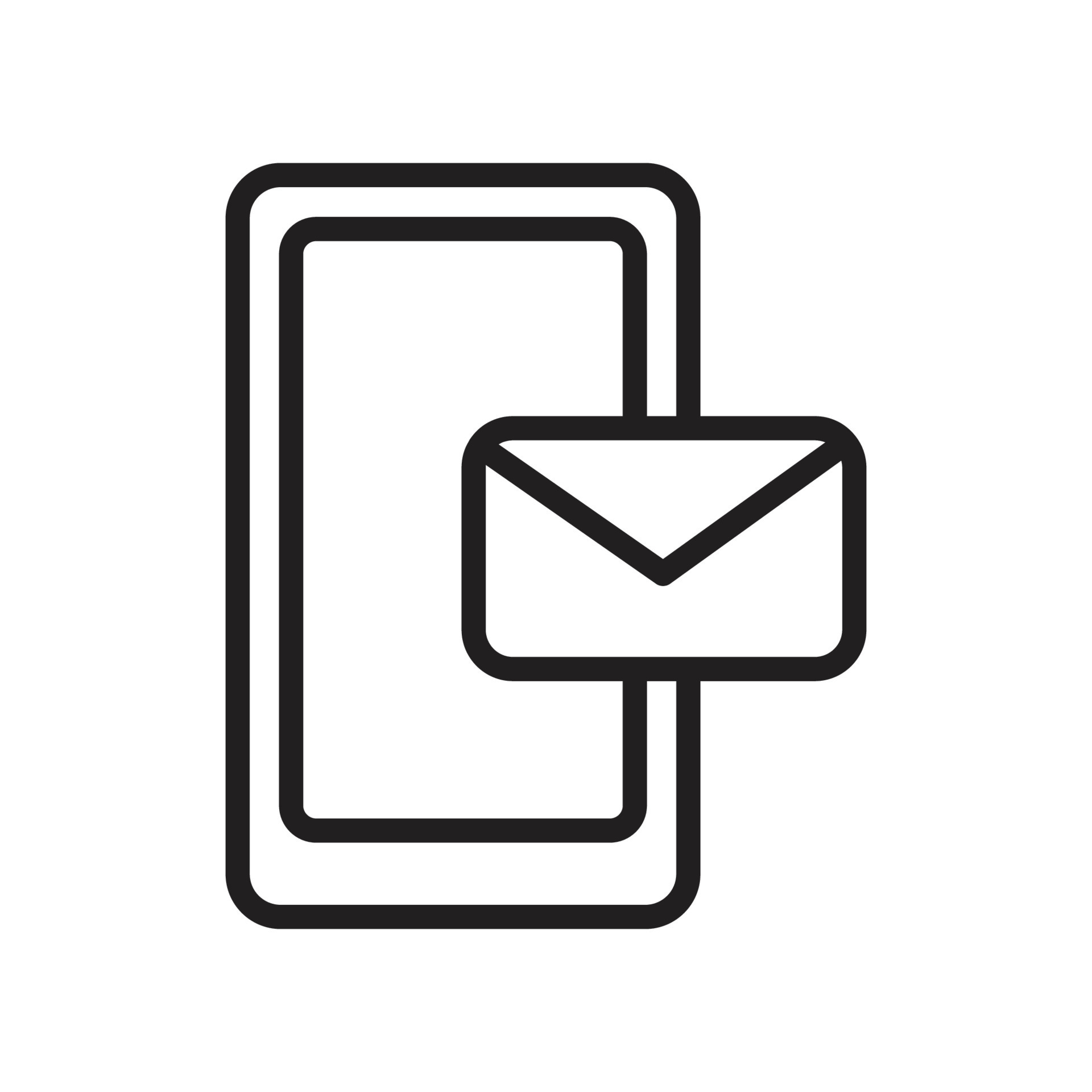 Incoming Mail Icon Illustration Message Notification Vector Design incoming-mail-icon-illustration-message-notification-vector-design
