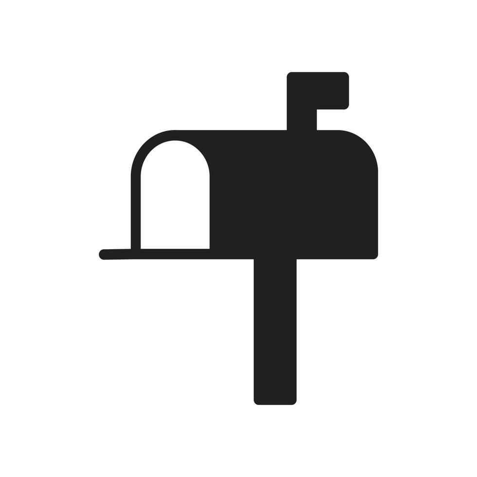 mailbox, message, envelope icon illustration. glyph design vector