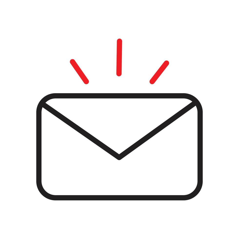 incoming mail icon illustration, message notification. vector design that is very suitable for use in websites, apps.