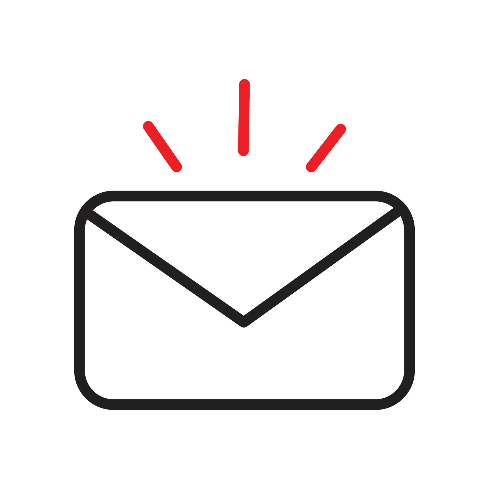 mail icon illustration, message notification. vector design