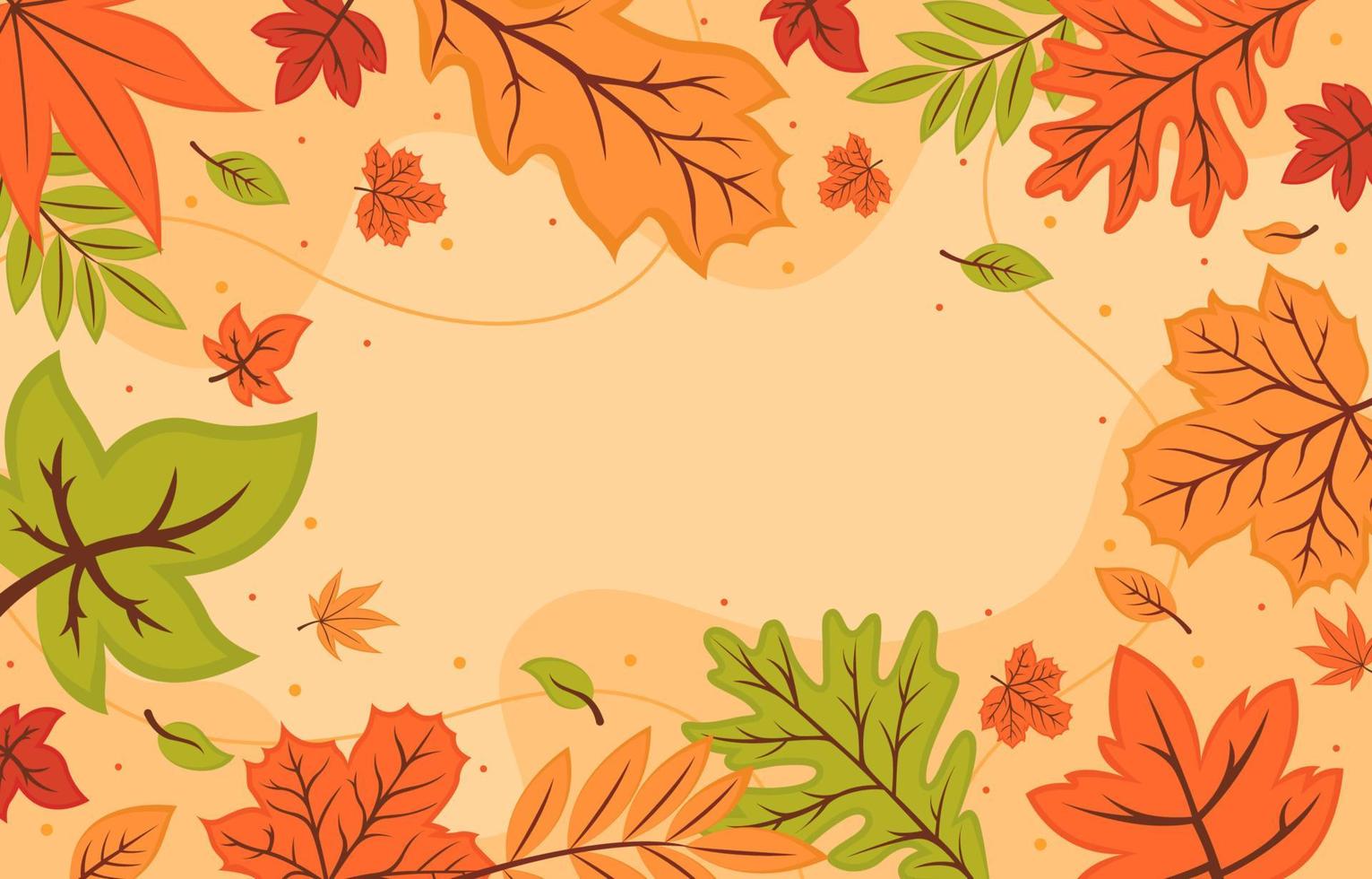 fondo de temporada de otoño con hojas de otoño vector