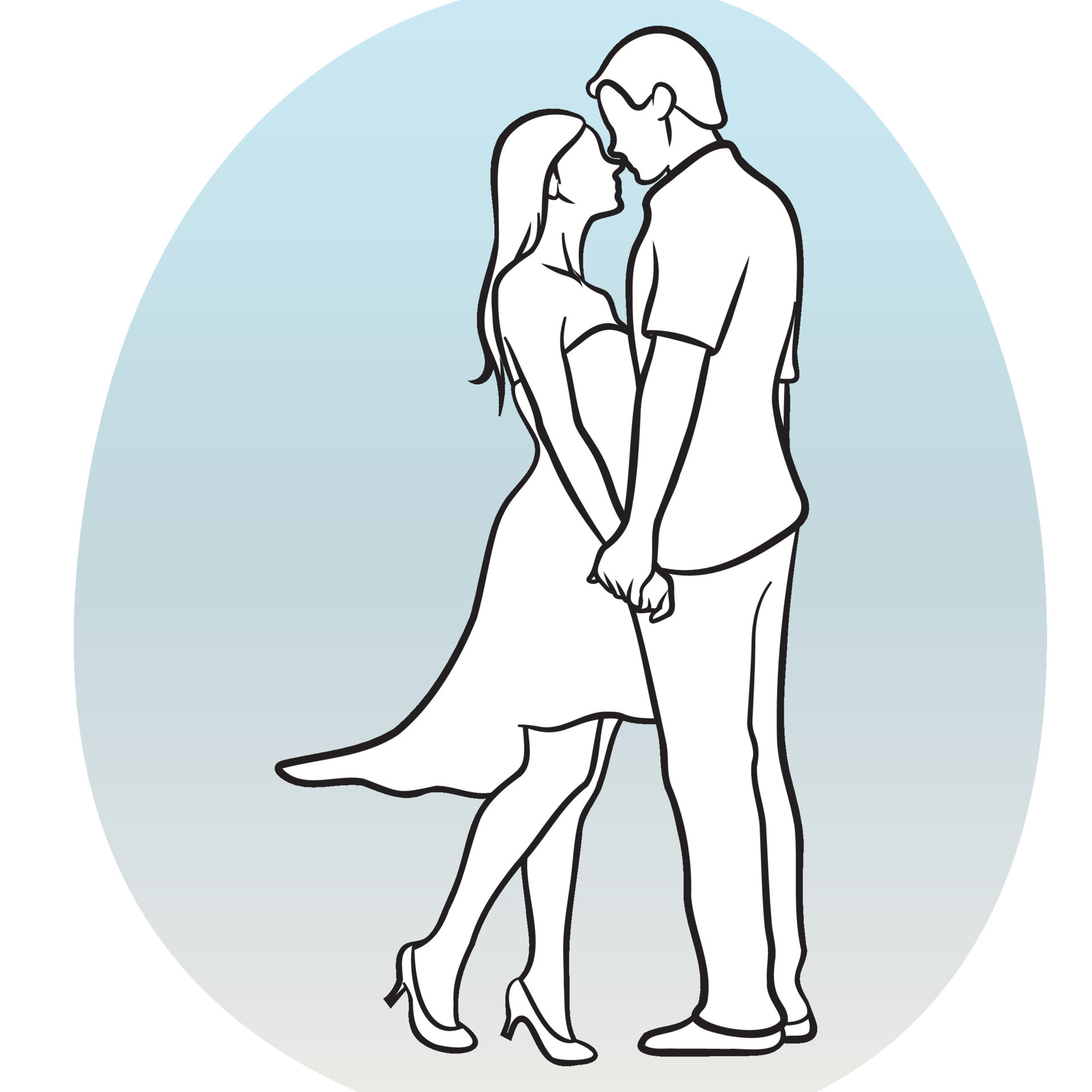 A couple holding together picture