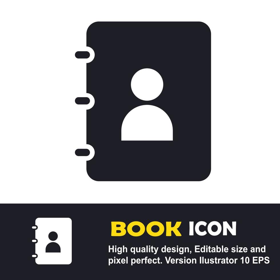 contact name book icon illustration. vector